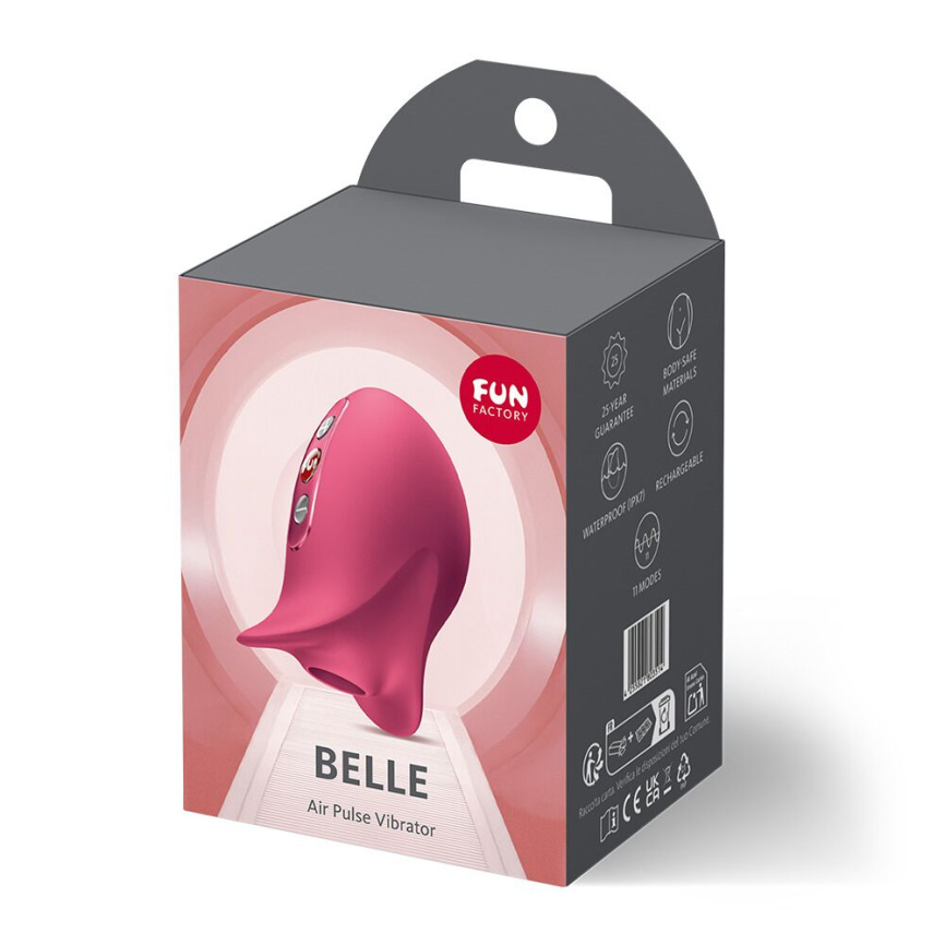 Вакуумний стимулятор Fun Factory Belle Raspberry, 11 режимів роботи, перезаряджуваний фото 11