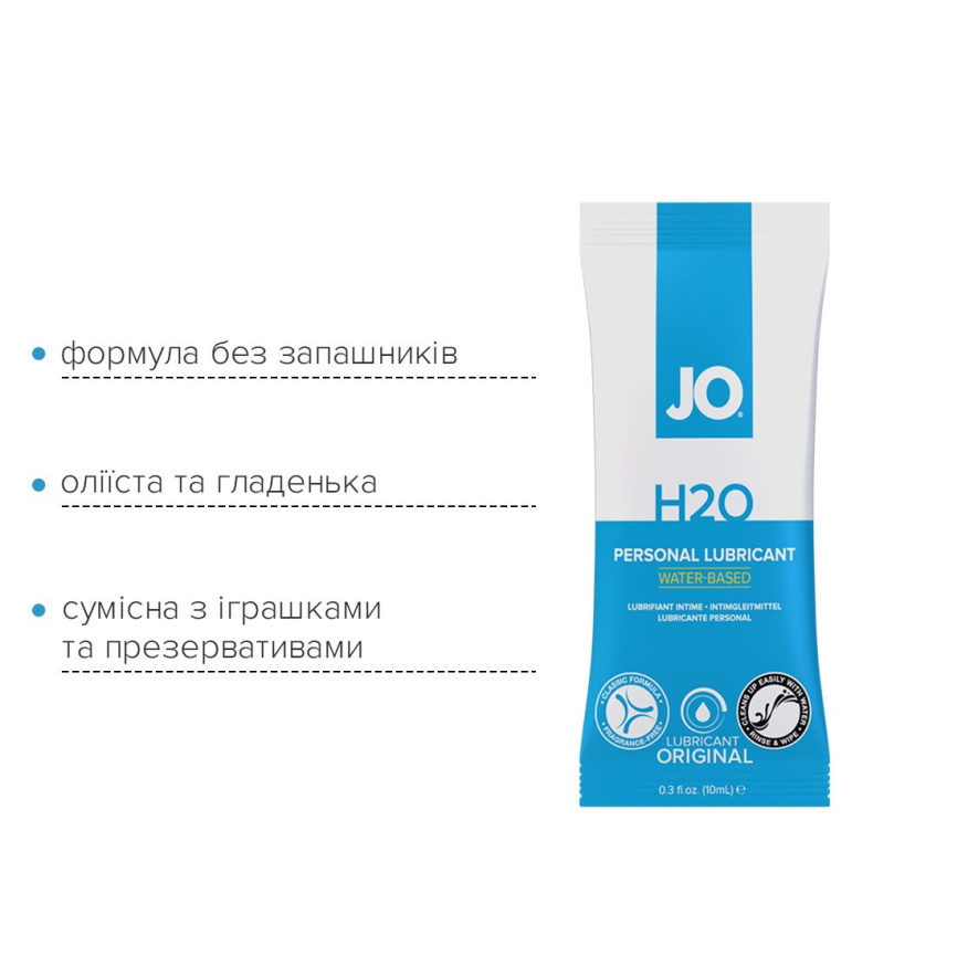 Набір лубрикантів Foil Display Box – JO H2O Lubricant – Original – 12 × 10ml фото 4