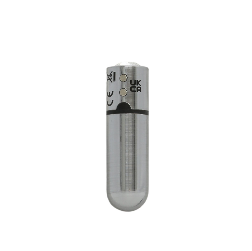Віброкуля PowerBullet First-Class Bullet 2.5″ with Key Chain Pouch, Silver, 9 режимів вібрації фото 5