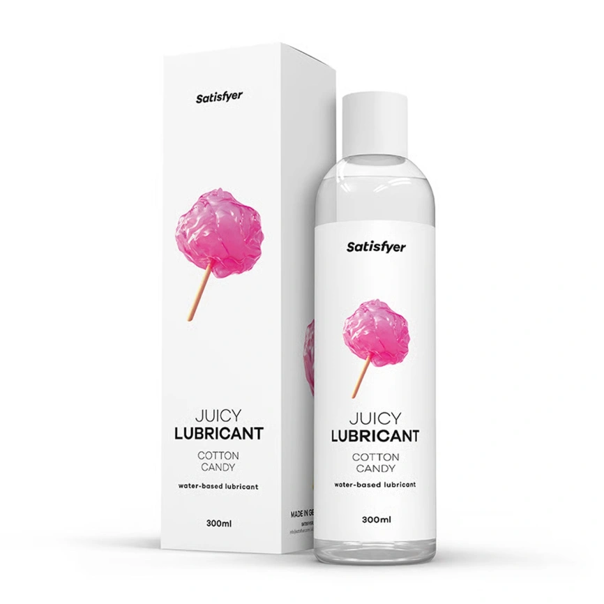 Лубрикант на водной основе Satisfyer Juicy Lubricant Cotton Candy water based 300 мл фото 2