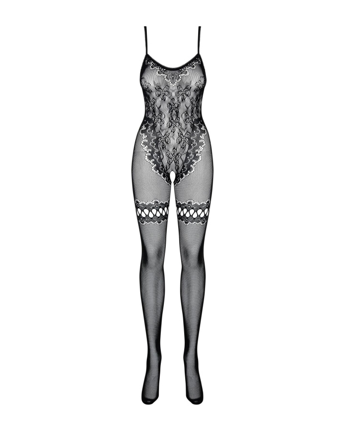 Бодистокинг Obsessive Bodystocking F213 XL/XXL, имитация кружевного боди и резинки для чулок фото 5