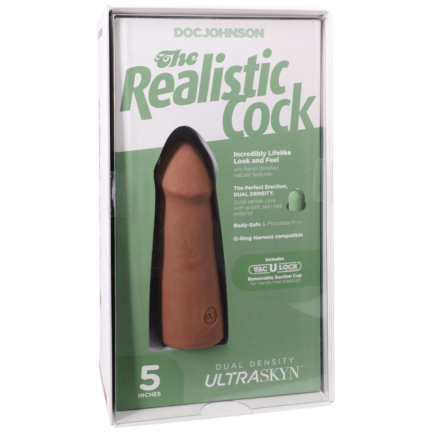 Фалоімітатор Doc Johnson The Realistic Cock ULTRASKYN - 5 Inch Caramel фото 8