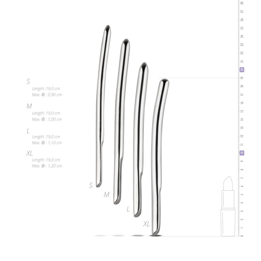 Набір уретральних стимуляторів Sinner Gear Unbendable – Single Ended 4 шт, діаметри 9,10,11,12мм фото 6