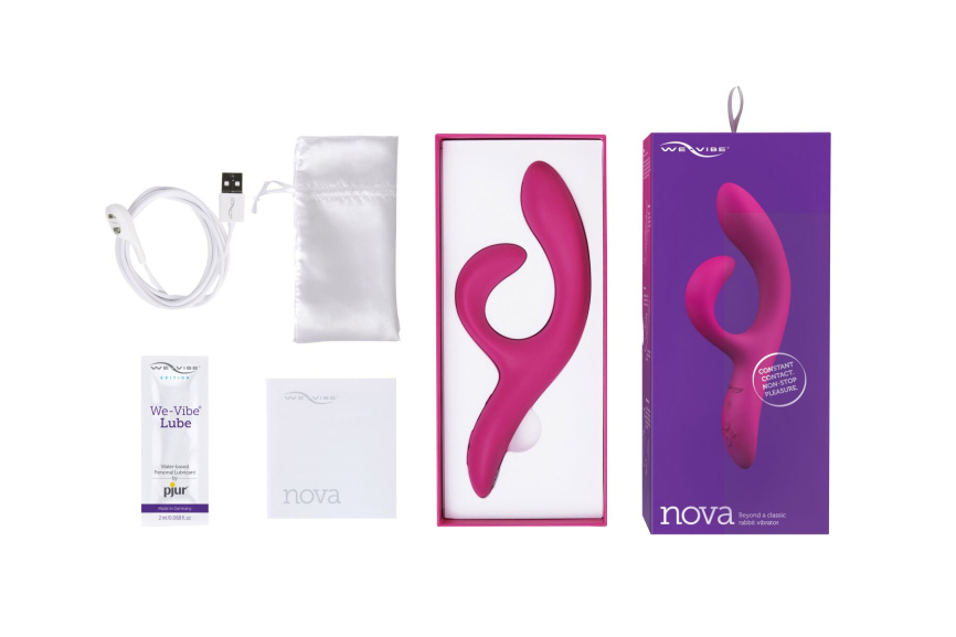 Смарт вібратор-кролик We-Vibe Nova Fuchsia, ергономічний, регульований кут нахилу стовбура фото 6