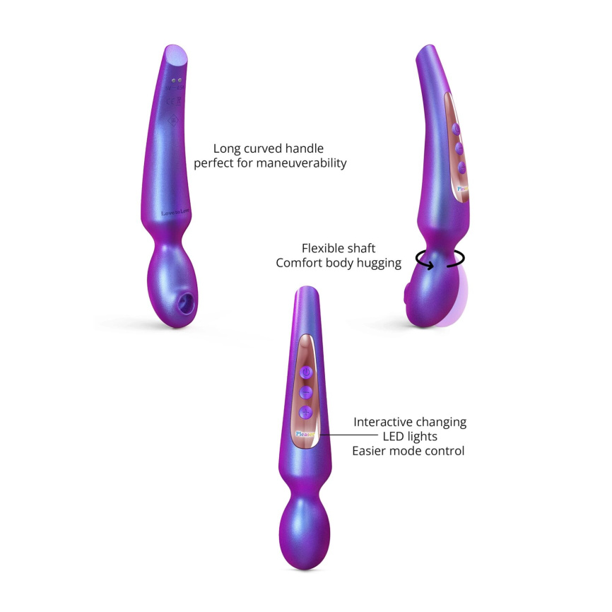 Стимулятор для клітора Love To Love Pleaser Iridescent Night, ефект постукування, 5 режимів фото 5