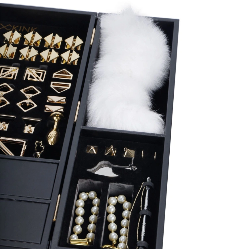 БДСМ-набор LOCKINK All-in-1 BDSM Play Kit, черный, кожа с тиснением, предметы для бондажа, шибари, ваксплея фото 5