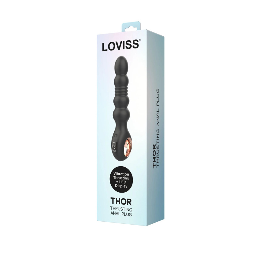 Анальний вібратор з пульсацією Loviss Thor Thrusting Anal Plug, 2 мотори фото 6