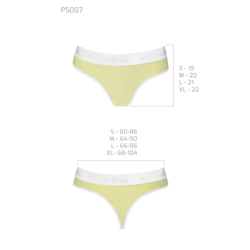 Спортивні трусики-стрінги Passion PS007 PANTIES L, yellow фото 5
