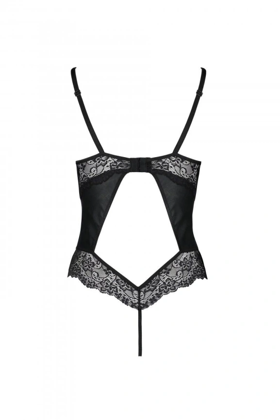 Боди из эко-кожи и кружева Passion LOONA BODY L/XL, black фото 6