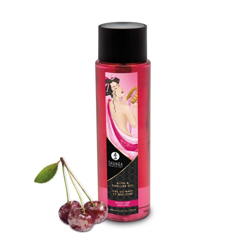 Гель для ванны и душа Shunga Frosted Cherry, 370 мл, с растительными маслами и витамином Е фото 1