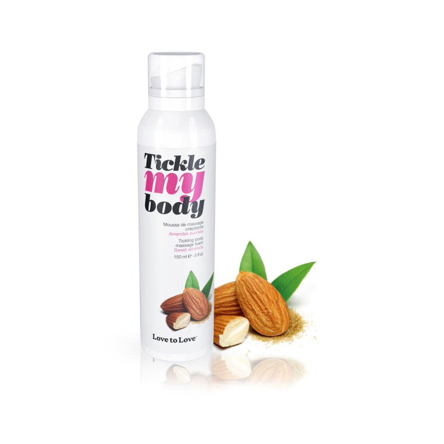 Масажна піна Love To Love Tickle my body Sweet almonds (150 мл), зволожувальна фото 1
