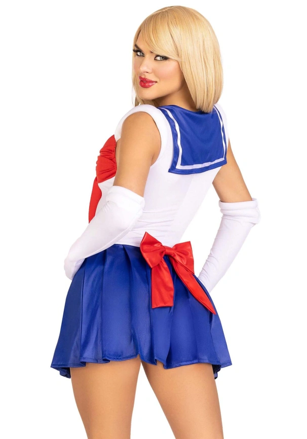 Эротический костюм Сейлор Мун Leg Avenue Sexy Sailor XS, платье, перчатки, бант фото 2