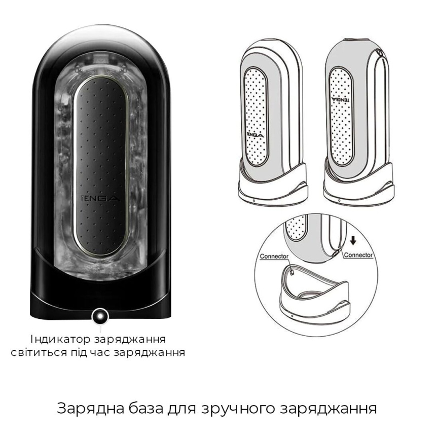 Вібромастурбатор Tenga Flip Zero Electronic Vibration Black, змінна інтенсивність, розкладний фото 7