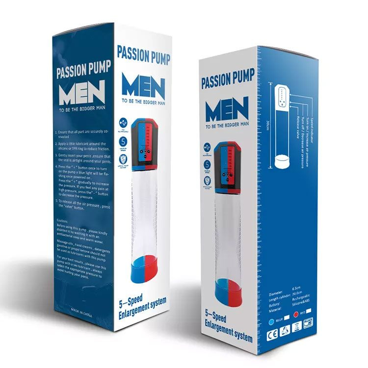 Автоматична вакуумна помпа Men Powerup Passion Enlargement system Red, перезаряджувана, 5 режимів фото 3