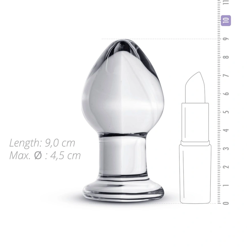 Стеклянная анальная пробка Gildo Glass Buttplug No. 26 фото 3