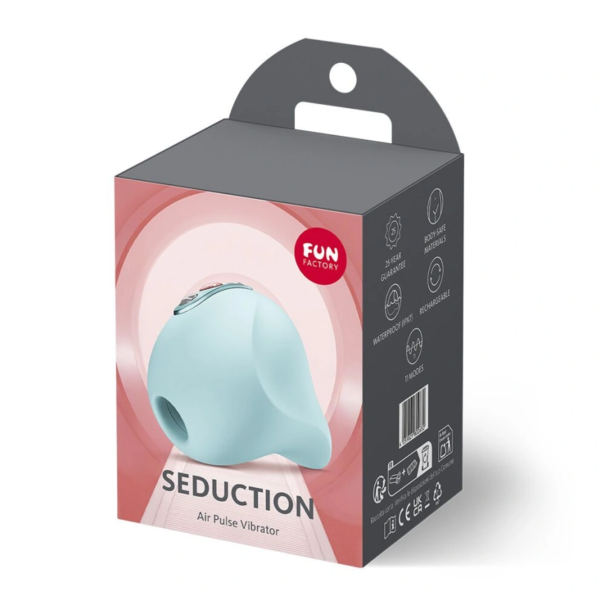Вакуумный стимулятор Fun Factory Seduction Ice Blue, 11 режимов работы, перезаряжаемый фото 10