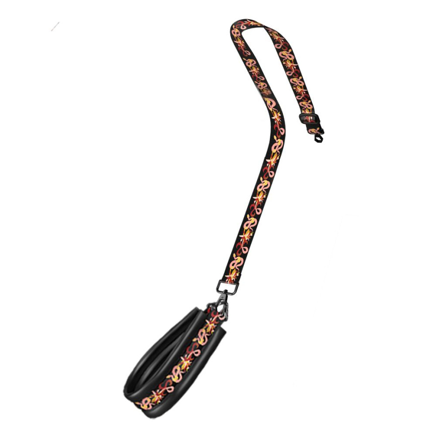 БДСМ-набір LOCKINK The Flowering Serpent Bondage Set, чорний, з малюнком у вигляді змій, 7 предметів фото 4