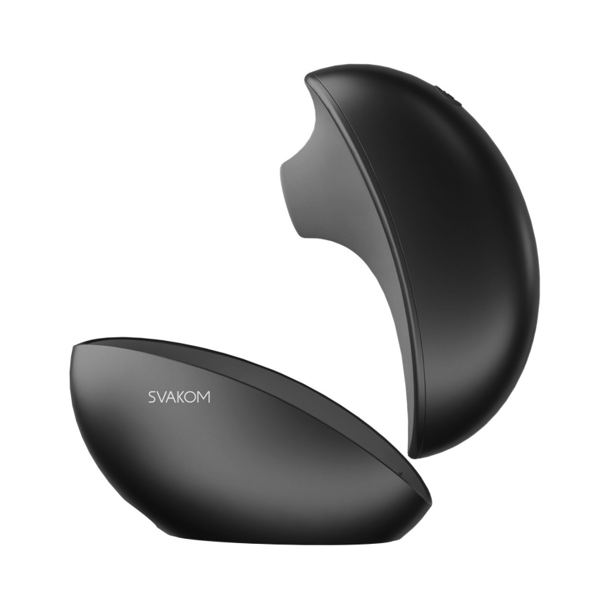 Вакуумний кліторальний смарт-стимулятор Svakom Pulse Galaxie Midnight Black, проєктор зоряного неба фото 1