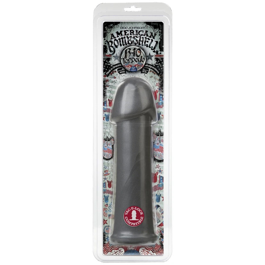 Фаллоимитатор для фистинга American Bombshell - B-10 Torpedo - Gun Metal фото 2