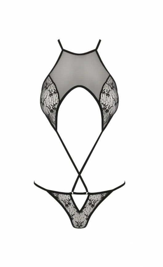 Ажурное боди Passion AZALIA BODY S/M, black фото 3