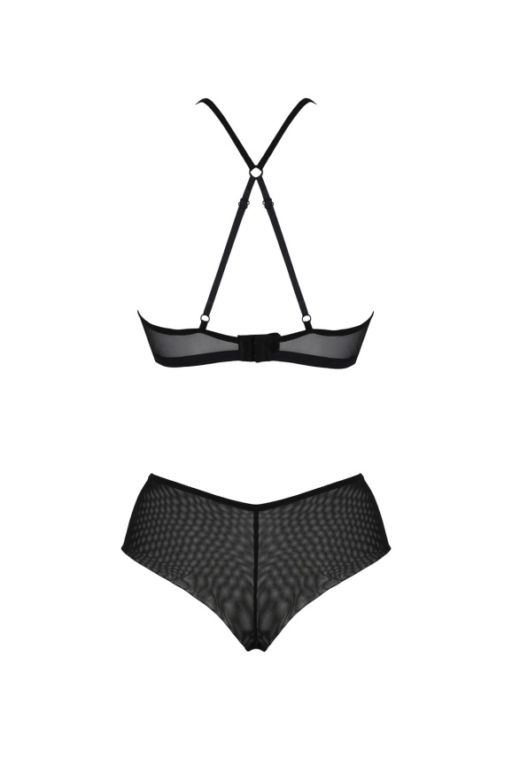 Комплект Passion KERRIA BIKINI black, S/M, бралет і трусики-бікіні фото 4
