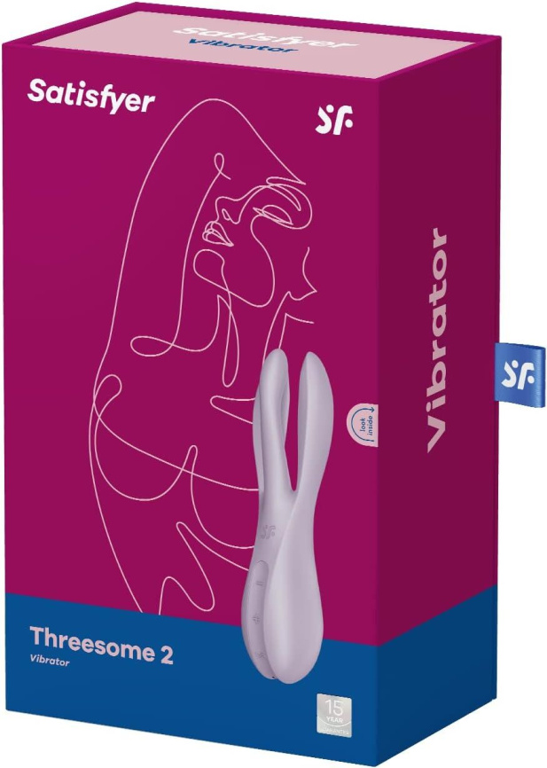 Кліторальний вібратор Satisfyer Threesome 2 Violet, 3 гнучкі пальчики, 3 мотори фото 7