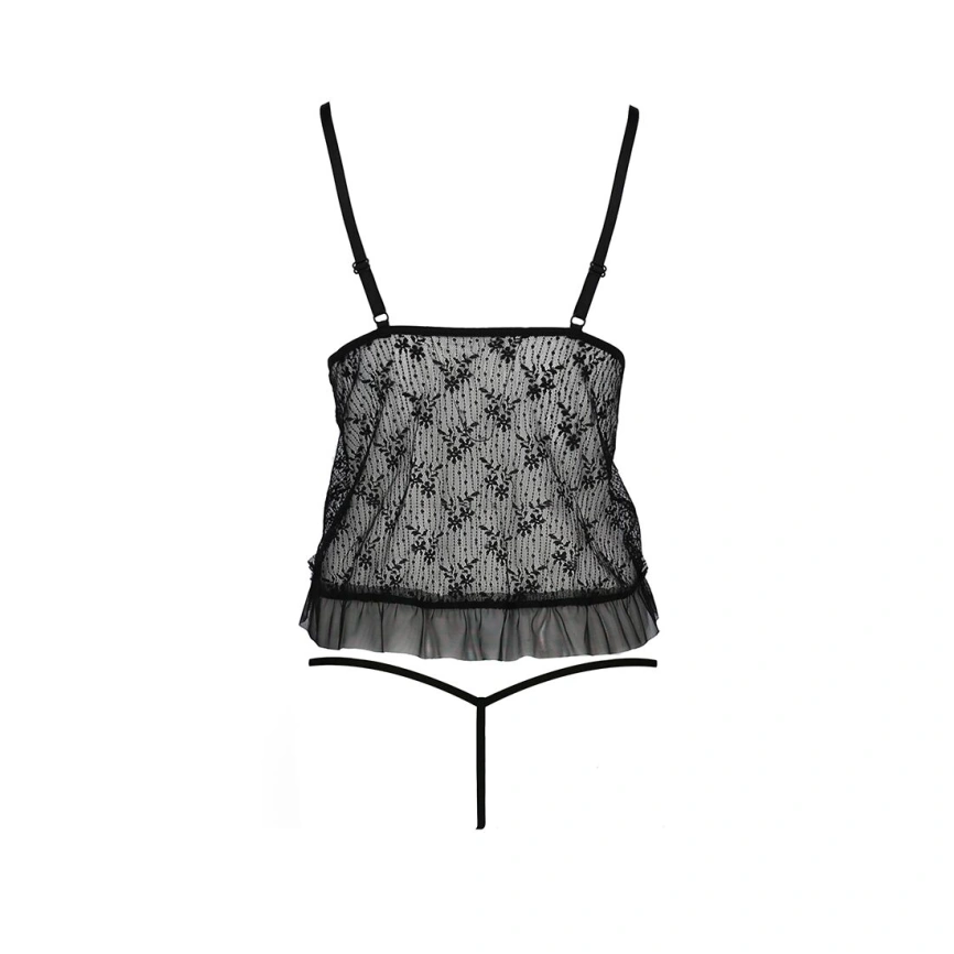 Боди монокини с открытой грудью Passion JUSTINA BODY XXL/XXXL, black фото 7