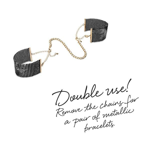 Наручники Bijoux Indiscrets Desir Metallique Handcuffs - Black, металеві, стильні браслети фото 5