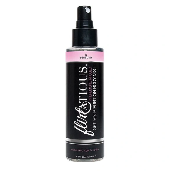 Спрей-мист для тела с феромонами Sensuva Flirtatious Vanilla, Sugar, & Sweet Pea (125 мл) фото 1