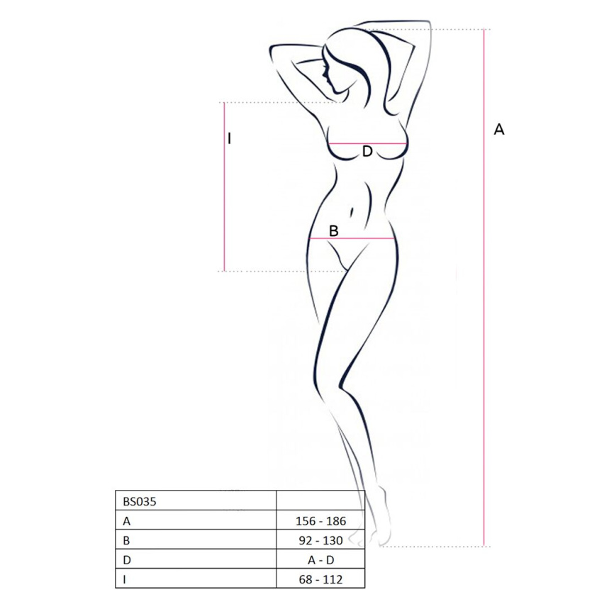 Бодістокінг Passion BS035 red, боді, імітація топа і трусиків фото 4