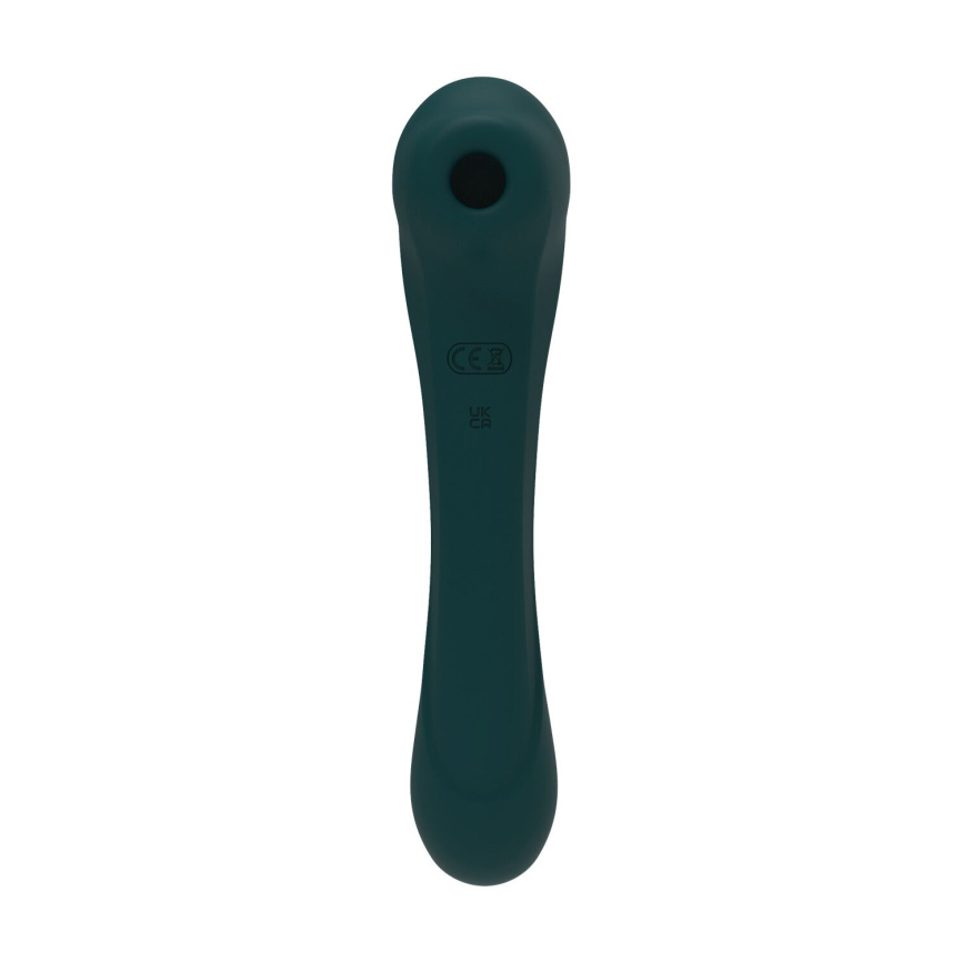 Вібратор та вакуумний кліторальний стимулятор 2-в-1 Alive Quiver Teal оновлена ​​модель фото 2