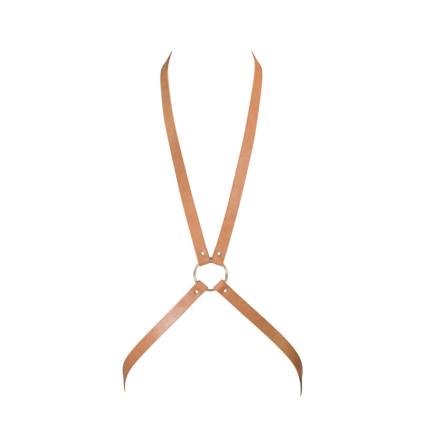 Портупея Bijoux Indiscrets MAZE - 8 Harness Brown, екошкіра фото 1