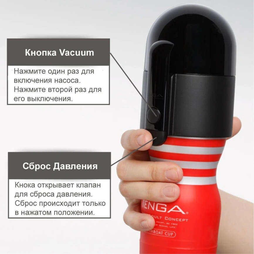 Вакуумная насадка Tenga Vacuum Controller, единственный сосущий (без мастурбатора) фото 2