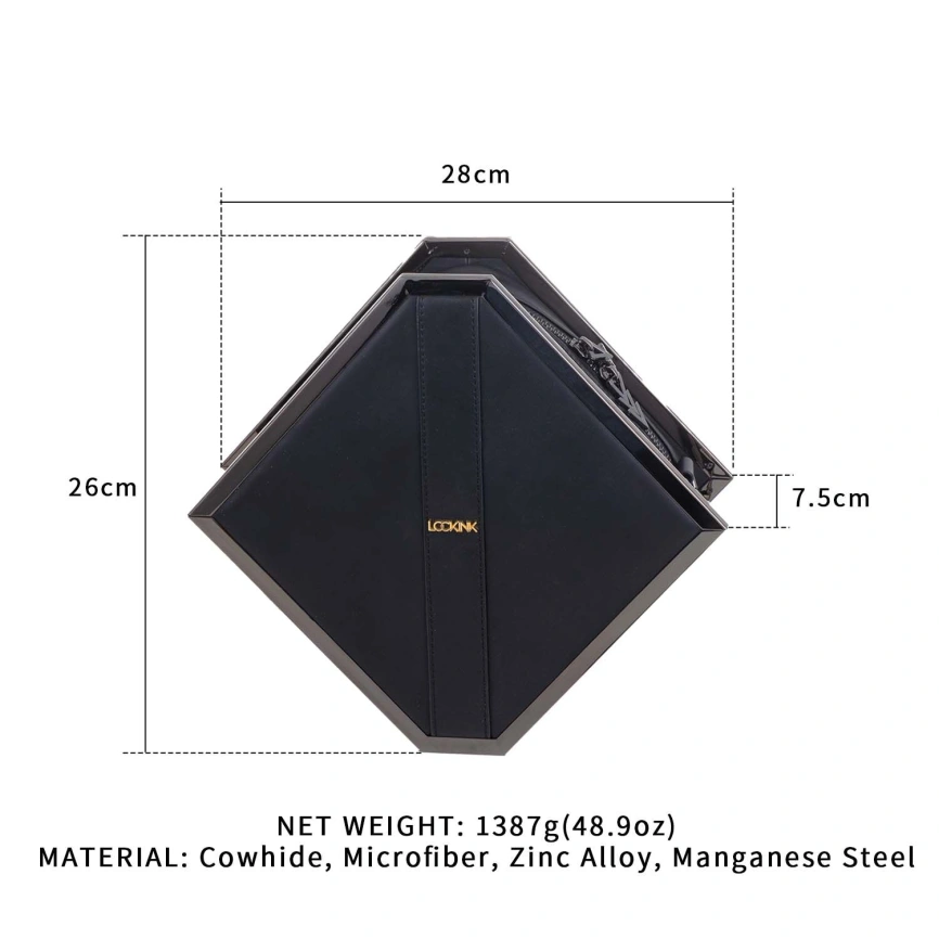 Сумка для секс-игрушек LOCKINK Mysterious Square Kink Bag, черная, набор для бондажа в комплекте фото 8