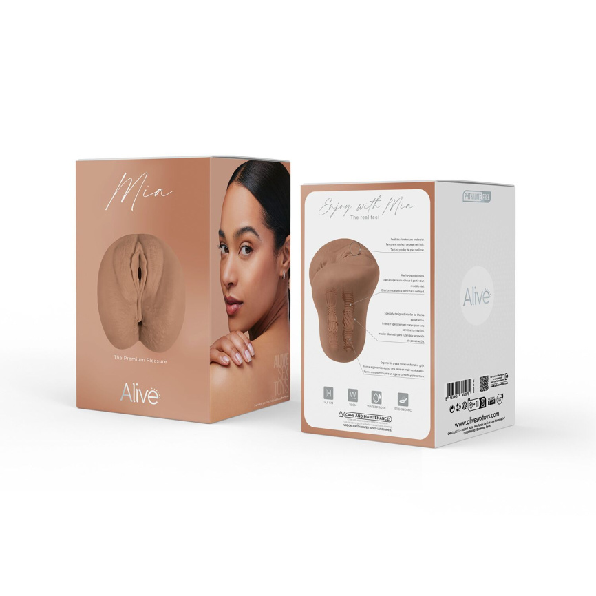 Мастурбатор Alive Mia Super Realistic Masturbator XL Caramel фото 9