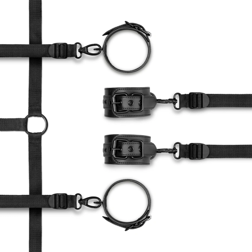 Фиксатор на кровать с наручниками и поножами Bedroom Fantasies: Under the bed Restraint Bondage Set фото 3