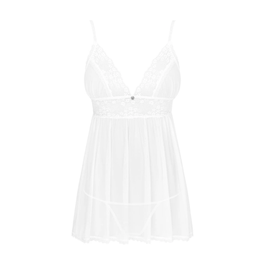 Пеньюар и трусики Obsessive Heavenlly babydoll & thong M/L фото 8