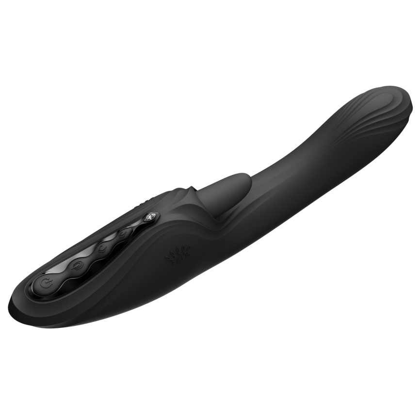 Смарт-вібратор Zalo Ares Obsidian Black, підігрів, 3 мотори, язичок для клітора, стимуляція точки G фото 4