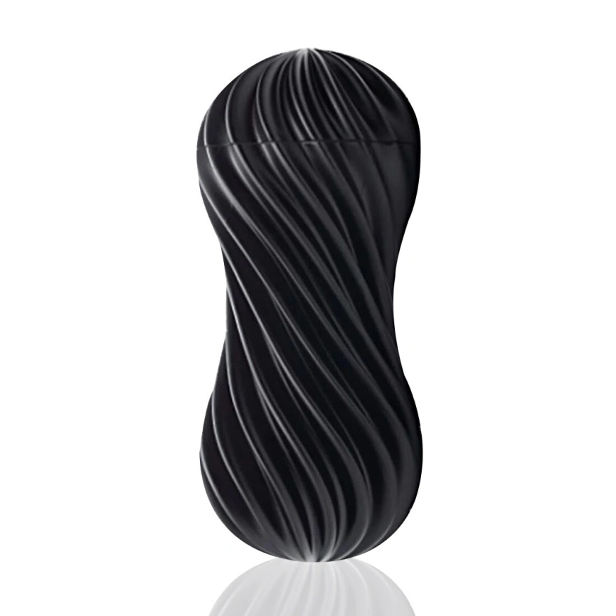 Мастурбатор Tenga Flex Rocky Black с изменяемой интенсивностью, можно скручивать фото 13