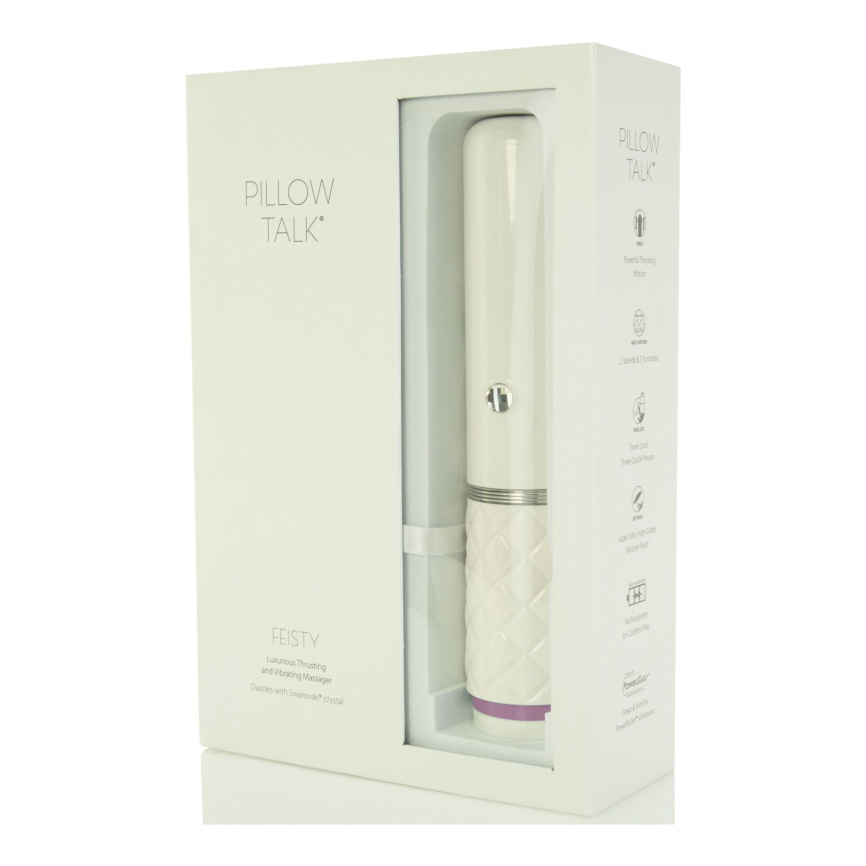 Розкішний вібратор-пульсатор з присоскою Pillow Talk - Feisty Thrusting Vibrator Pink фото 6