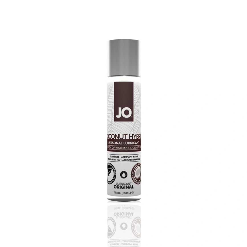 Смазка-крем с кокосовым маслом JO Coconut Hybrid ORIGINAL (30 мл) белая фото 5