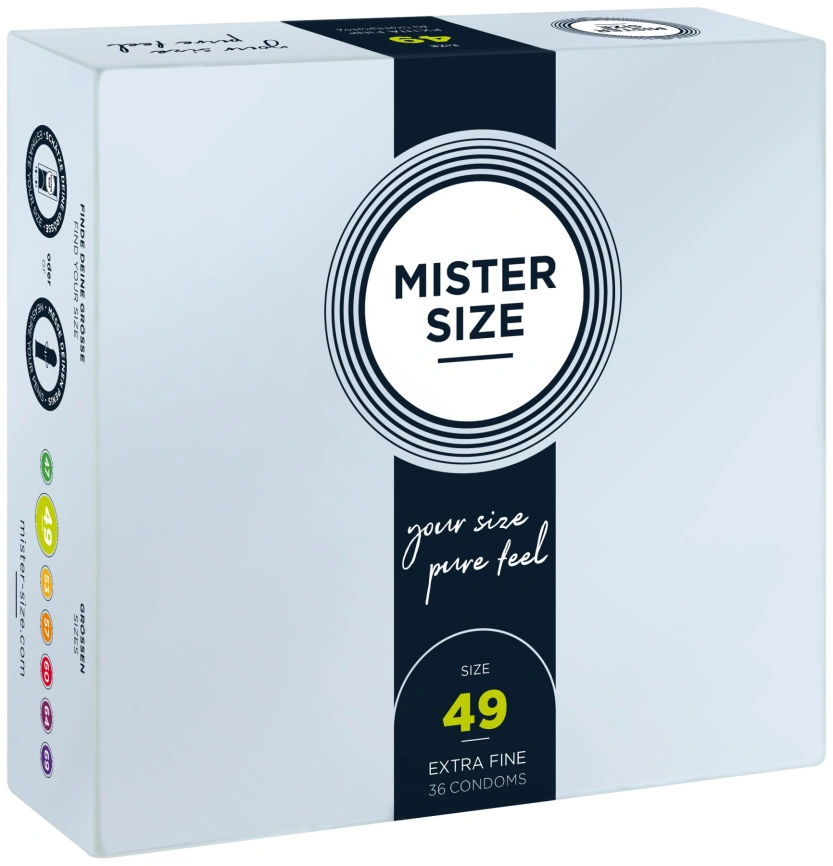 Презервативы Mister Size - pure feel - 49 (36 condoms), толщина 0,05 мм фото 1