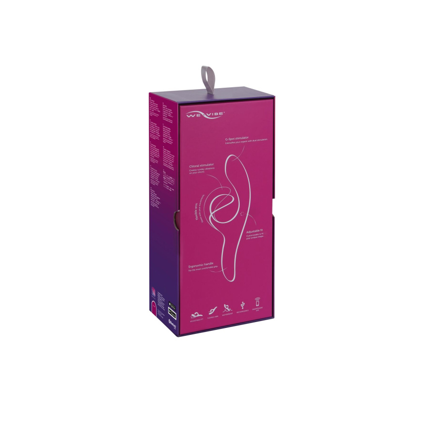 Смарт вібратор-кролик We-Vibe Nova Fuchsia, ергономічний, регульований кут нахилу стовбура фото 10
