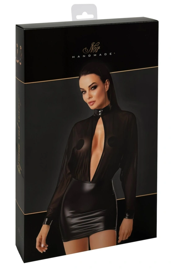 Платье Noir Handmade F348 Powerwetlook and tulle dress - L фото 7