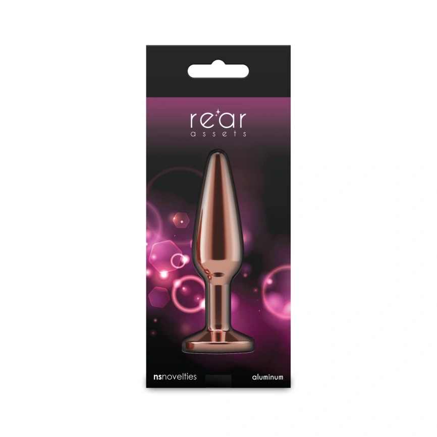 Анальная пробка NS Novelties Rear Assets - Tapered - Medium - Rose Gold - Pink фото 4