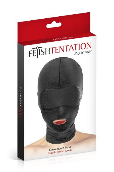 Капюшон для БДСМ з відкритим ротом Fetish Tentation Open Mouth Hood фото 2