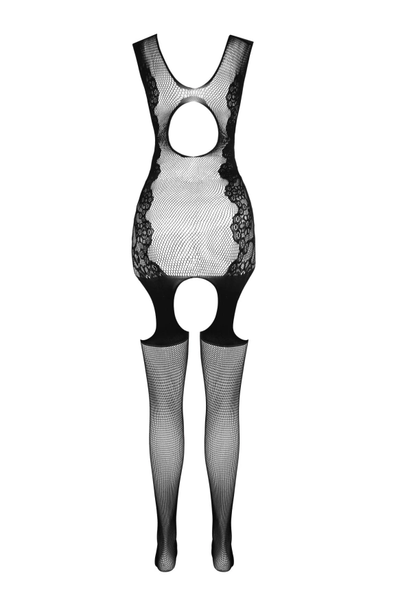 Ажурный бодистокинг с чулками Passion BS082 black фото 6