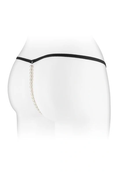 Трусики-стринги с жемчужной ниткой Fashion Secret VENUSINA Black фото 2