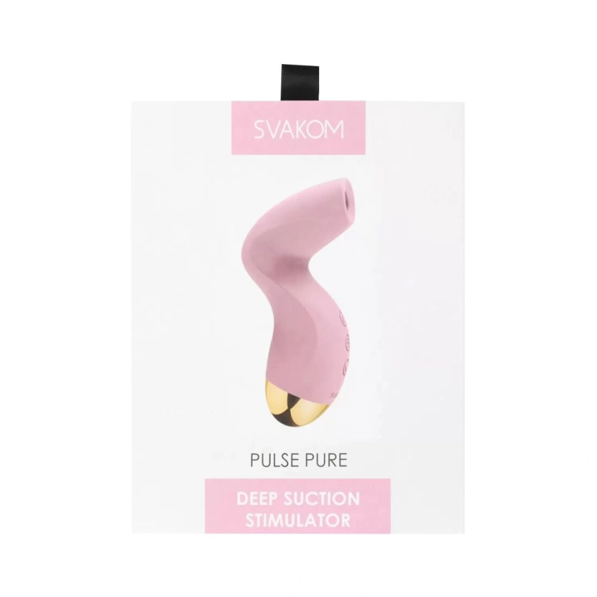 Вакуумный клиторальный стимулятор Svakom Pulse Pure Pale Pink, 5 режимов, 5 интенсивностей в каждом фото 15