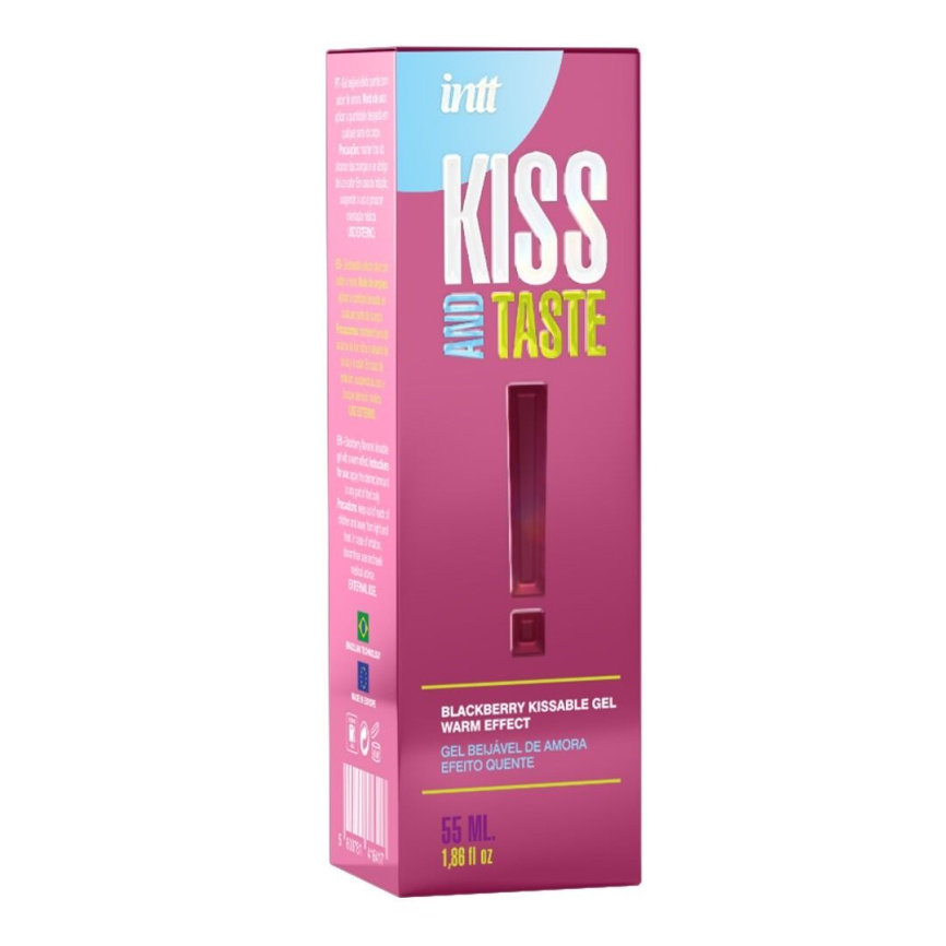Масажний гель Intt KISS AND TASTE! (55 мл) зі смаком ожини фото 3